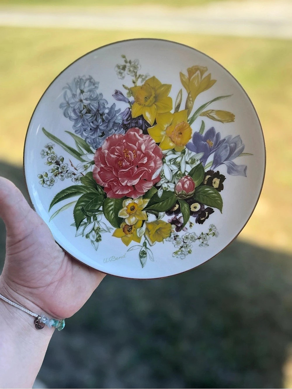 Vintage Hutschenreuther Frühlingsmorgen Floral Porcelain Plate